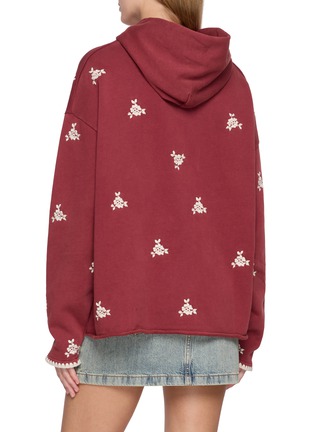 Back View - Click To Enlarge - FOUND - Embroidered Motif Cotton Hoodie