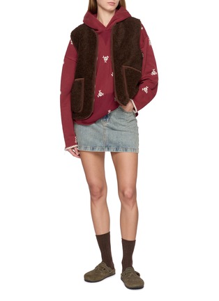 Figure View - Click To Enlarge - FOUND - Embroidered Motif Cotton Hoodie