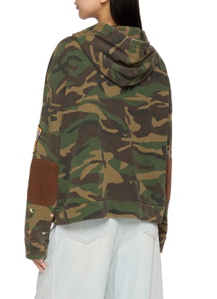 Back View - Click To Enlarge - FOUND - Patch Camouflage Zip Up Hoodie