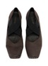 Detail View - Click To Enlarge - UMA WANG - Crisscross Elastic Band Leather Ballet Flats