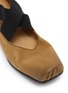 Detail View - Click To Enlarge - UMA WANG - Crisscross Elastic Band Leather Ballet Flats