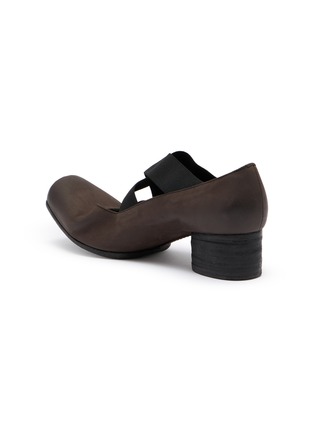  - UMA WANG - 45 Crisscross Elastic Band Leather Ballet Pumps