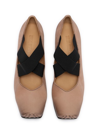 Detail View - Click To Enlarge - UMA WANG - 45 Crisscross Elastic Band Leather Ballet Pumps