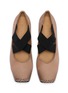 Detail View - Click To Enlarge - UMA WANG - 45 Crisscross Elastic Band Leather Ballet Pumps