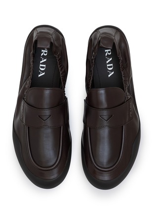 Figure View - Click To Enlarge - PRADA - Speedrock Leather Loafers