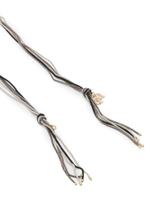 Detail View - Click To Enlarge - ROSANTICA - Isy Crystal Embellished Silicone Brass Phone Strap