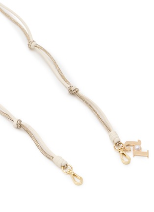 Detail View - Click To Enlarge - ROSANTICA - Linda Crystal Wire Eco Leather Phone Strap