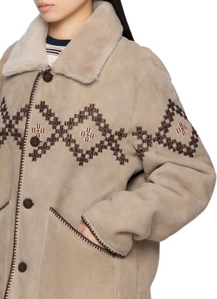  - BAZISZT - Nelci Embroidered Shearling Coat