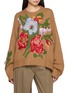 BAZISZT Pucalpa Floral Embroidered Knit Sweater
