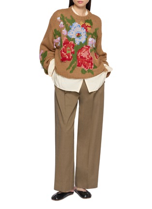 Figure View - Click To Enlarge - BAZISZT - Pucalpa Floral Embroidered Knit Sweater