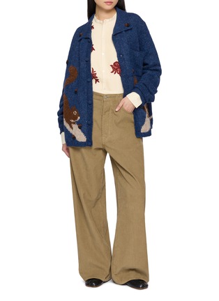 Figure View - Click To Enlarge - BAZISZT - Cusco Squirrel Motif Knit Cardigan