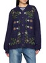 BAZISZT Curiosa Floral Embroidered Knit Cardigan