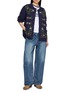 Figure View - Click To Enlarge - BAZISZT - Curiosa Floral Embroidered Knit Cardigan