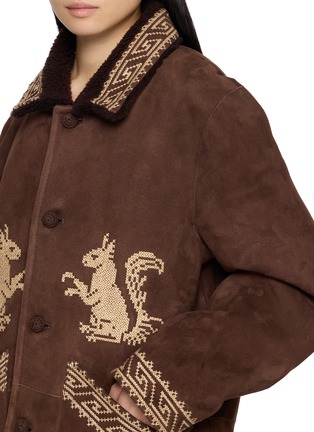  - BAZISZT - Squi Squirrel Embroidered Shearling Coat