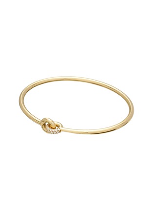 Detail View - Click To Enlarge - CHARLOTTE CHESNAIS - Twin Pavé 18K Gold Diamond Bracelet — Size S