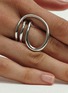 Detail View - Click To Enlarge - CHARLOTTE CHESNAIS - Round Trip Sterling Silver Ring — EU 49