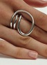 Detail View - Click To Enlarge - CHARLOTTE CHESNAIS - Round Trip Sterling Silver Ring — EU 55