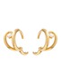 Detail View - Click To Enlarge - CHARLOTTE CHESNAIS - Serti Sculpté 18K Gold Diamond Single Hoop Earring — Left
