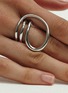 Detail View - Click To Enlarge - CHARLOTTE CHESNAIS - Round Trip Sterling Silver Ring — EU 51
