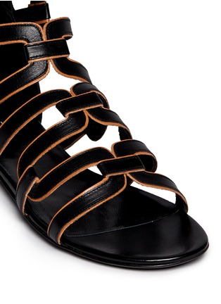 Detail View - Click To Enlarge - PIERRE HARDY - Geometric cutout leather gladiator sandals