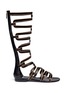 Main View - Click To Enlarge - PIERRE HARDY - Geometric cutout leather gladiator sandals