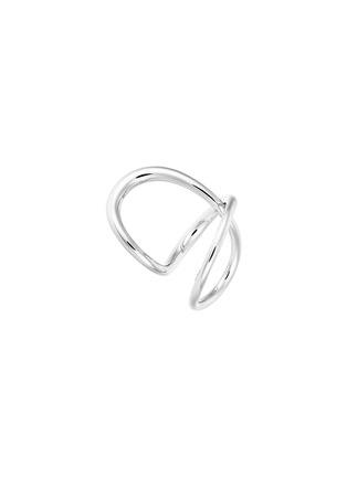 Detail View - Click To Enlarge - CHARLOTTE CHESNAIS - Ribbon Sterling Silver Ring — EU 49
