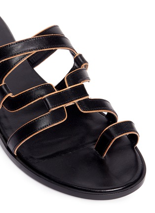 Detail View - Click To Enlarge - PIERRE HARDY - Geometric cutout leather slide sandals