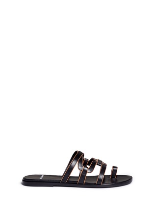 Main View - Click To Enlarge - PIERRE HARDY - Geometric cutout leather slide sandals