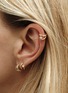 Detail View - Click To Enlarge - CHARLOTTE CHESNAIS - Serti Sculpté 18K Gold Diamond Single Hoop Earring — Right