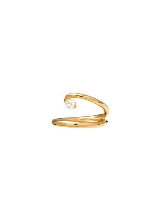 Detail View - Click To Enlarge - CHARLOTTE CHESNAIS - Serti Sculpté 18K Gold Diamond Ring — EU 51