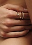  - CHARLOTTE CHESNAIS - Double Serti Sculpté 18K Gold Diamond Ring — EU 51