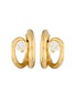 CHARLOTTE CHESNAIS Serti Sculpté 18K Gold Diamond Single Hoop Earring — Right