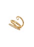 Detail View - Click To Enlarge - CHARLOTTE CHESNAIS - Double Serti Sculpté 18K Gold Diamond Ring — EU 53