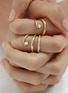 Detail View - Click To Enlarge - CHARLOTTE CHESNAIS - Double Serti Sculpté 18K Gold Diamond Ring — EU 53