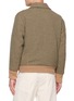 Back View - Click To Enlarge - FORTELA - Cambridge Contrast Panel Wool Leather Bomber Jacket