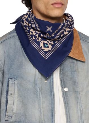 Figure View - Click To Enlarge - FORTELA - Thunderbird Printed Cotton Bandana