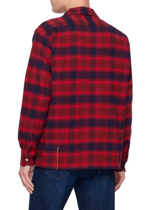 Back View - Click To Enlarge - FORTELA - Baker Plaid Cotton Bowling Shirt