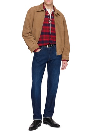 Figure View - Click To Enlarge - FORTELA - Baker Plaid Cotton Bowling Shirt