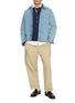 Figure View - Click To Enlarge - FORTELA - Columbia Jersey Polo Sweater