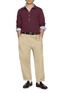 Figure View - Click To Enlarge - FORTELA - Columbia Jersey Polo Sweater