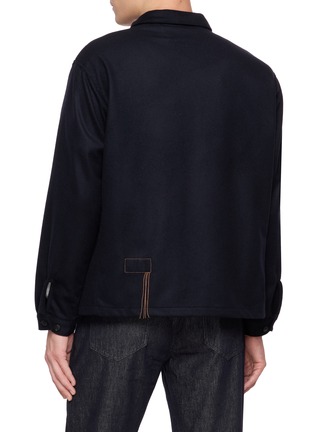 Back View - Click To Enlarge - FORTELA - Tristan Patch Pocket Wool Cashmere Jacket