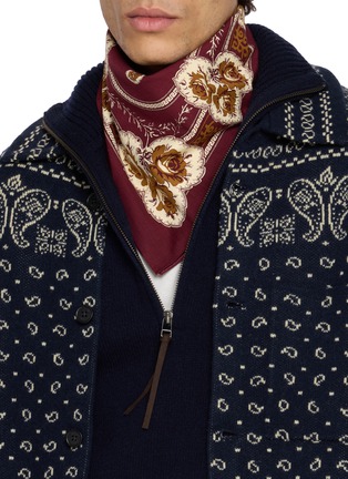 Figure View - Click To Enlarge - FORTELA - Floral Printed Cotton Bandana