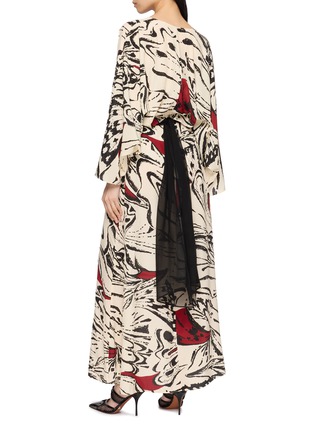 Back View - Click To Enlarge - YANGKEHAN - Abstract Print Silk Maxi Dress