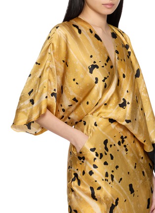  - YANGKEHAN - Wrap V-Neck Silk Maxi Dress