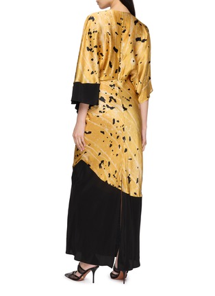 Back View - Click To Enlarge - YANGKEHAN - Wrap V-Neck Silk Maxi Dress