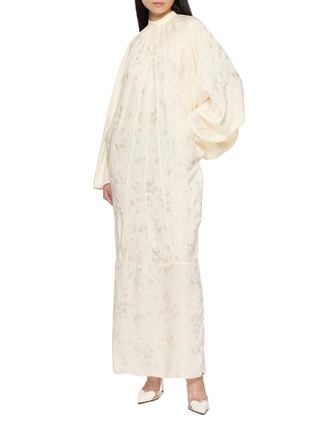 Figure View - Click To Enlarge - YANGKEHAN - Floral Jacquard Slik Maxi Dress