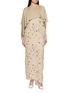 Main View - Click To Enlarge - YANGKEHAN - Cape Overlay Print Silk Maxi Dress