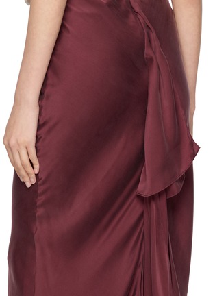  - YANGKEHAN - Draped Silk Maxi Skirt
