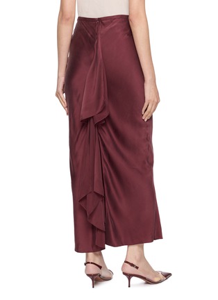 Back View - Click To Enlarge - YANGKEHAN - Draped Silk Maxi Skirt