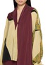  - YANGKEHAN - Scarf Neck Printed Drape Silk Shirt
